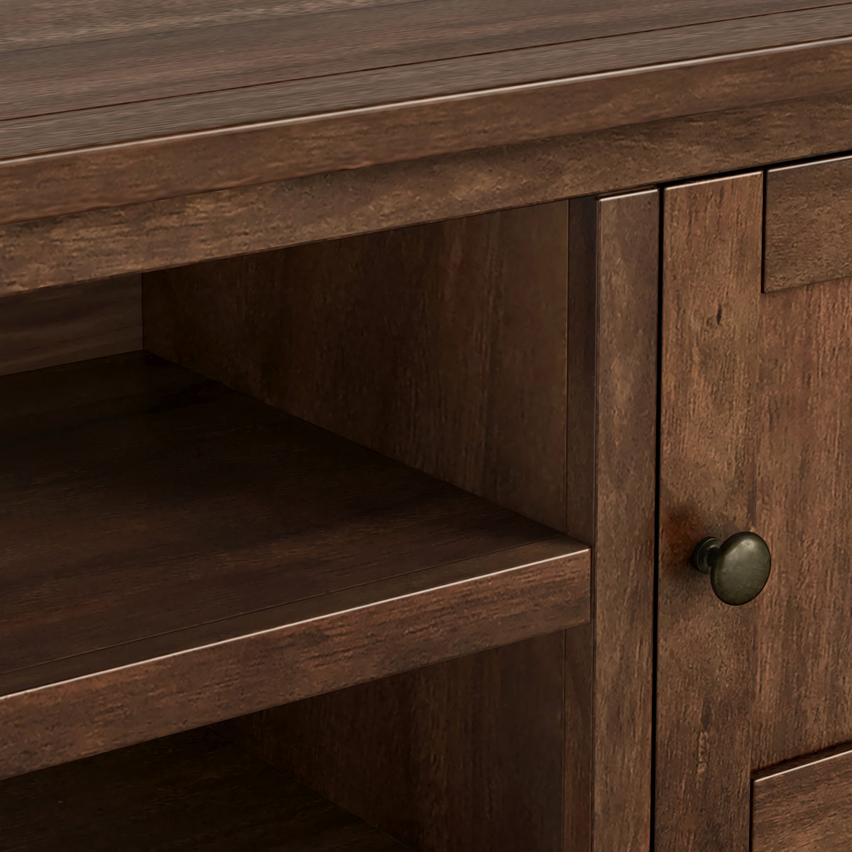 Roseland Grade B Furniture Duchy Dark Brown Acacia 180cm Extra Wide TV Stand RRP £340