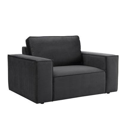 Dusk Grade B Brooklyn Ink Velvet Loveseat RRP £440