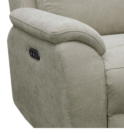 Aspire Kingsmere Grade B Grey Soft Touch Chenille Power Recliner Armchair RRP £999