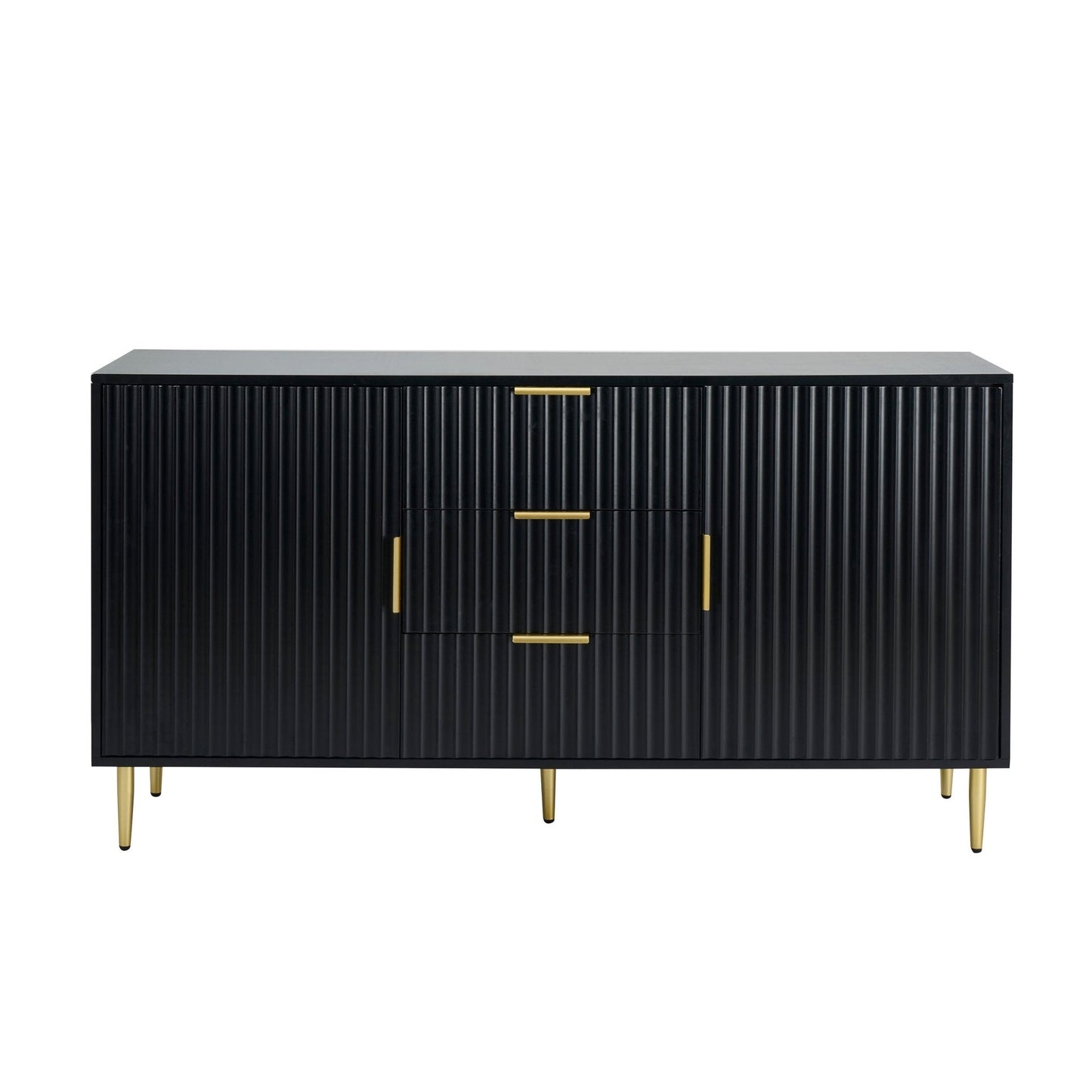 Dusk Evie Grade B Black & Gold Effect Sideboard with Drawers RRP £269