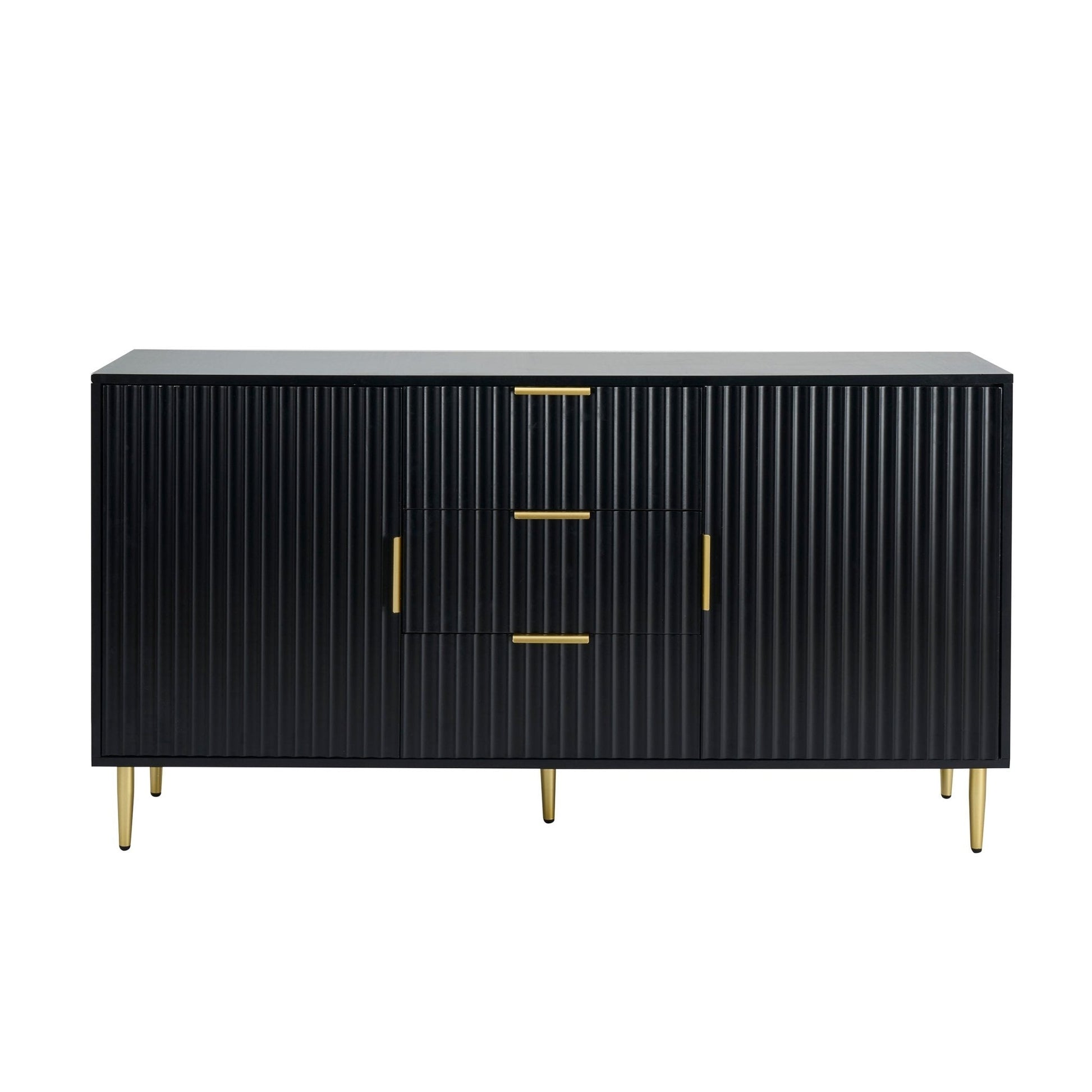 Dusk Evie Grade B Black & Gold Effect Sideboard with Drawers RRP £269