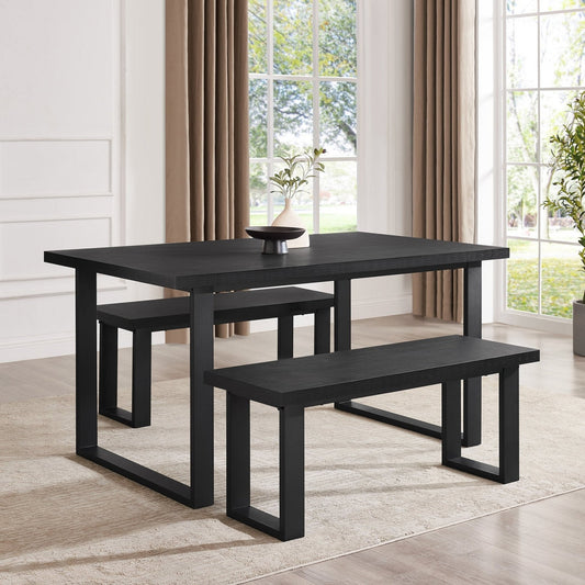 Dusk Harper 4-6 Seater Dining Table - Black (ref DUS-APM-18705) RRP £309