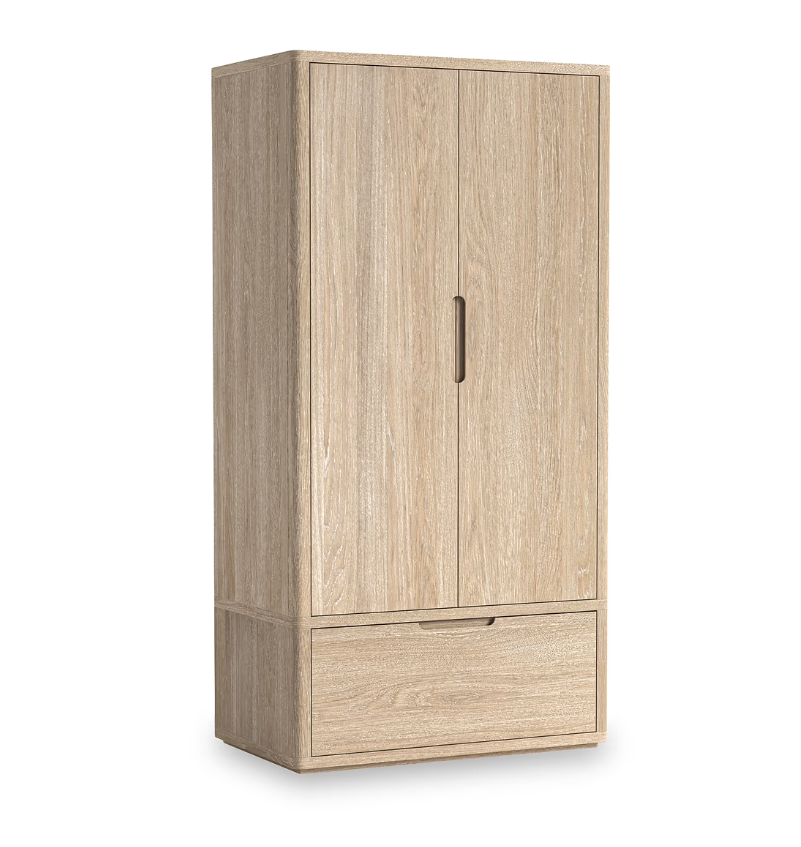Roseland Grade B Furniture Mylor Washed Oak Double Wardrobe RRP £1005