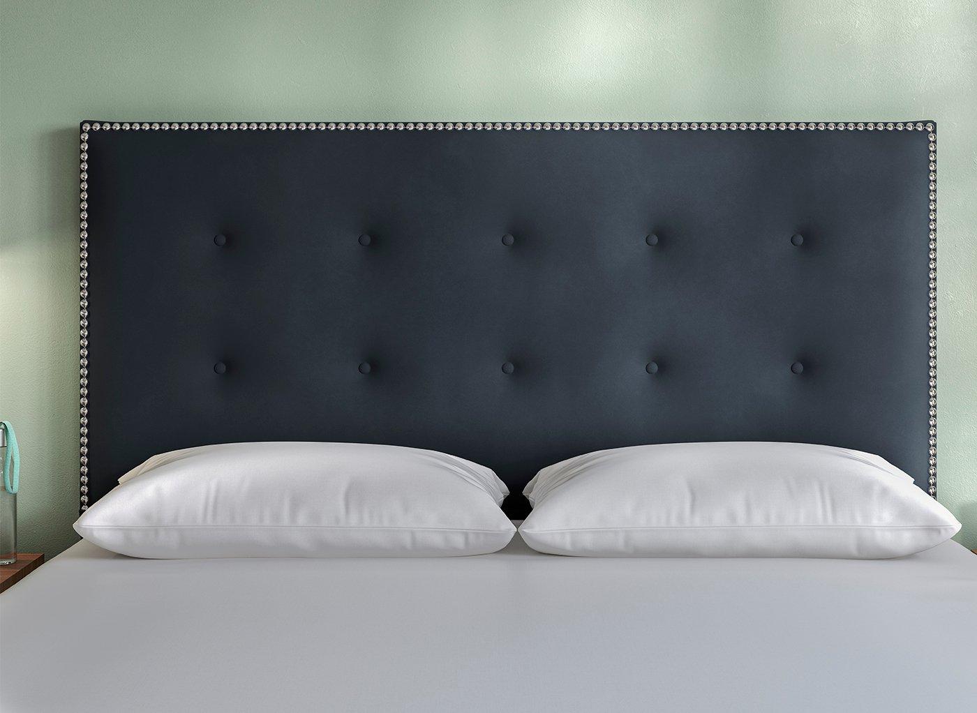 DRE-BED-00222 Grade-B Dreams Dream Team Levisham Headboard King Size Full Height in Velveteen Slate RRP £399.00