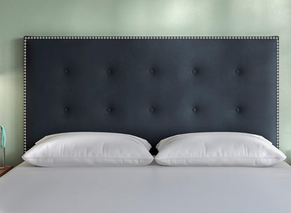 DRE-BED-00222 Grade-B Dreams Dream Team Levisham Headboard King Size Full Height in Velveteen Slate RRP £399.00
