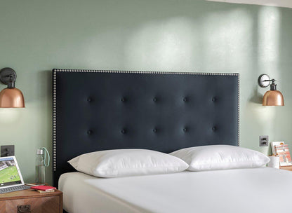 DRE-BED-00222 Grade-B Dreams Dream Team Levisham Headboard King Size Full Height in Velveteen Slate RRP £399.00