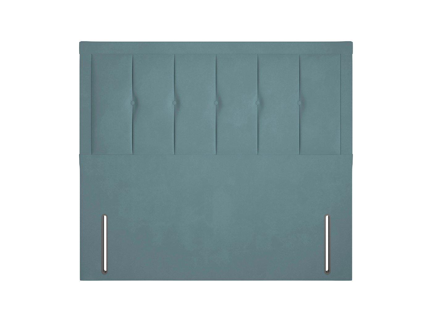 DRE-BED-00225 Grade-B Dreams Dream Team Malham Super King Headboard Full Height Velveteen Aqua RRP £479.00