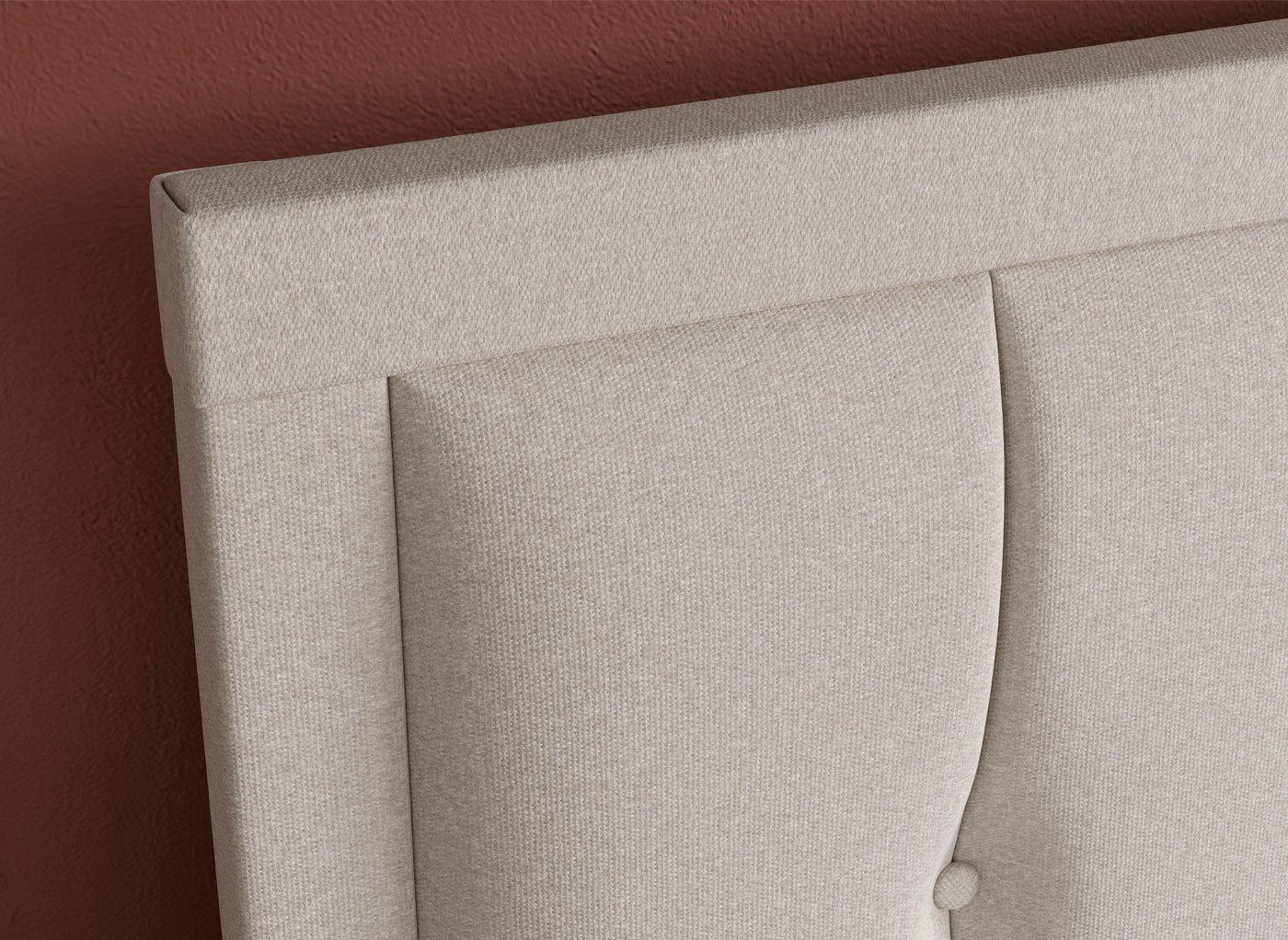 DRE-BED-00227 Grade-B Dreams Dream Team Malham Super King Headboard Strutted Boutique Weave Almond RRP £369.00