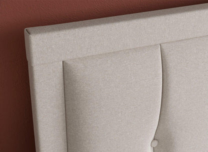 DRE-BED-00227 Grade-B Dreams Dream Team Malham Super King Headboard Strutted Boutique Weave Almond RRP £369.00