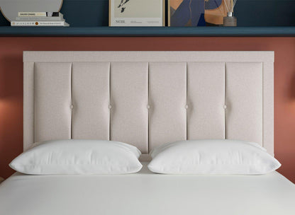 DRE-BED-00227 Grade-B Dreams Dream Team Malham Super King Headboard Strutted Boutique Weave Almond RRP £369.00
