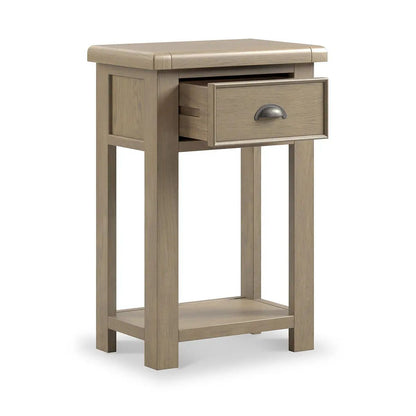 ROS-OUT-00732 Grade-B Roseland Furniture Taunton Smoked Oak Side Table RRP £190.00