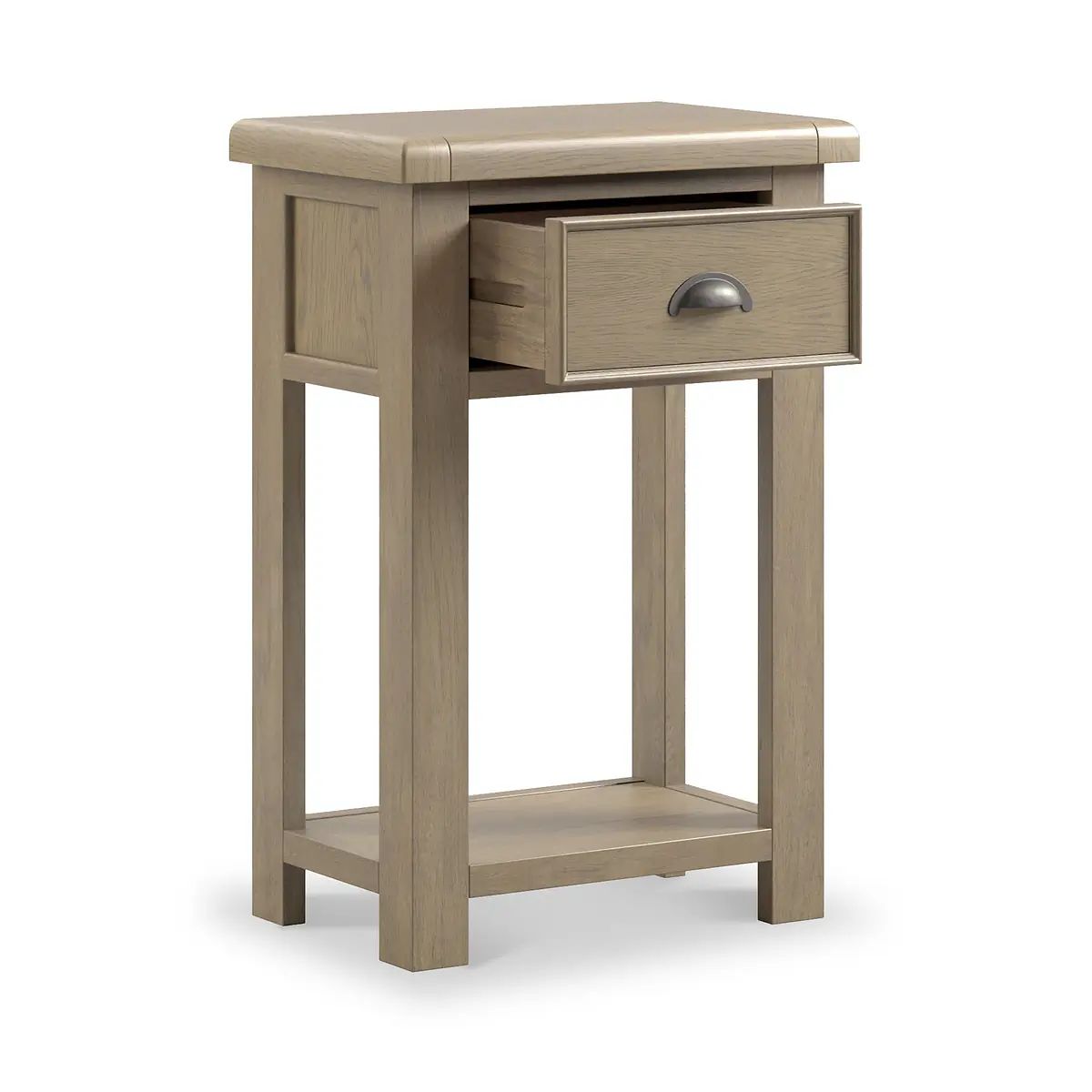 ROS-OUT-00741 Grade-B Roseland Furniture Taunton Smoked Oak Side Table RRP £190.00