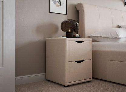 DRE-FUR-00370 Grade-C0 Dreams Lucia/Wilson Bedside Table Upholstered Woven Grey RRP £129.00