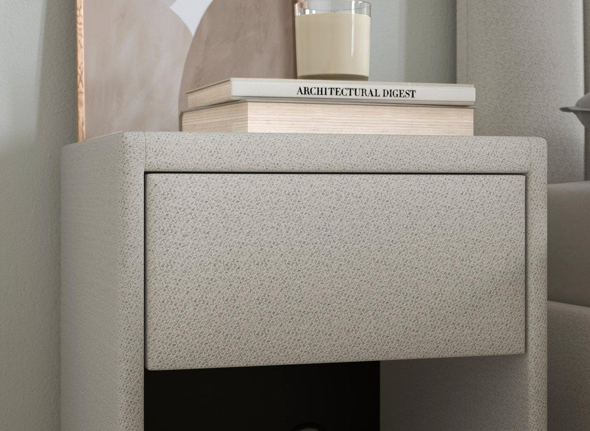 DRE-FUR-00364 Grade-C0 Dreams Davies Bedside Light Grey RRP £129.00