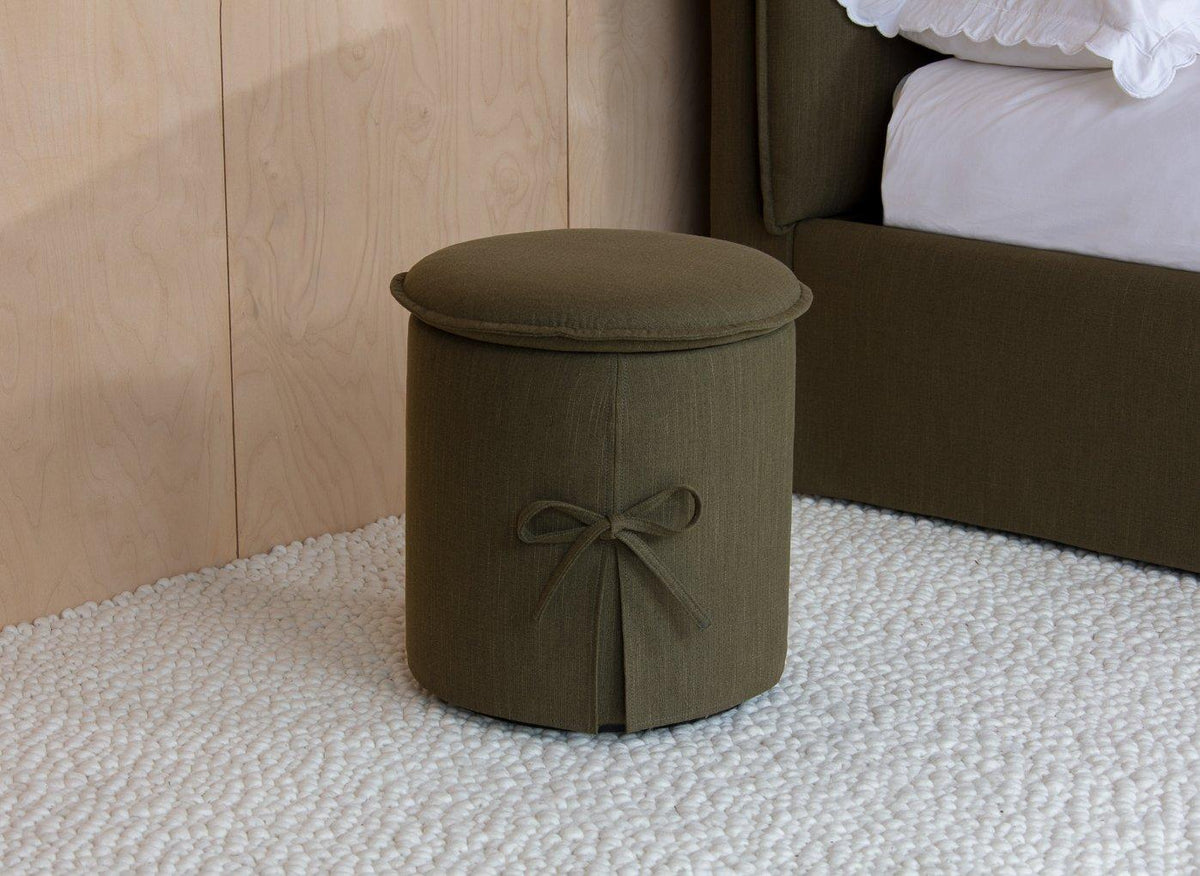 DRE-FUR-00360 Grade-C0 Dreams Lulabelle Bedside Drum Olive RRP £199.00