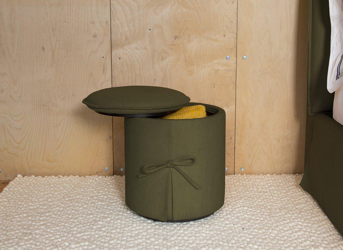 DRE-FUR-00360 Grade-C0 Dreams Lulabelle Bedside Drum Olive RRP £199.00