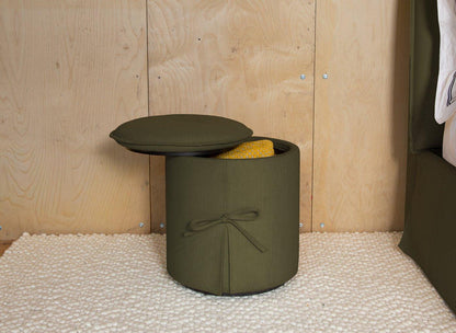 DRE-FUR-00360 Grade-C0 Dreams Lulabelle Bedside Drum Olive RRP £199.00