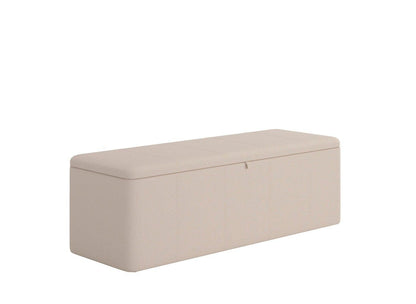 DRE-FUR-00320 Grade-C0 Dreams Lucia Upholstered Blanket Box Natural & Woven RRP £249.00
