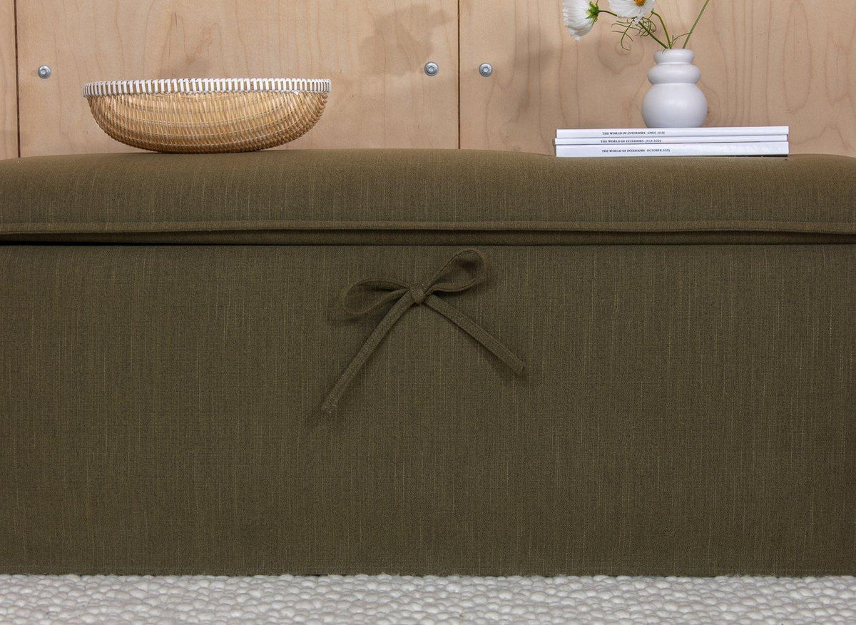 DRE-FUR-00363 Grade-C0 Dreams Pillow Rest Blanket Box Olive RRP £299.00