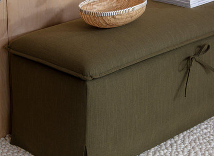 DRE-FUR-00363 Grade-C0 Dreams Pillow Rest Blanket Box Olive RRP £299.00