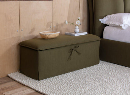 DRE-FUR-00363 Grade-C0 Dreams Pillow Rest Blanket Box Olive RRP £299.00