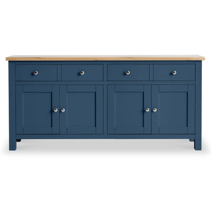 ROS-OUT-00048 Grade-C0 Roseland Furniture Farrow Navy Extra Large Sideboard RRP £399.95