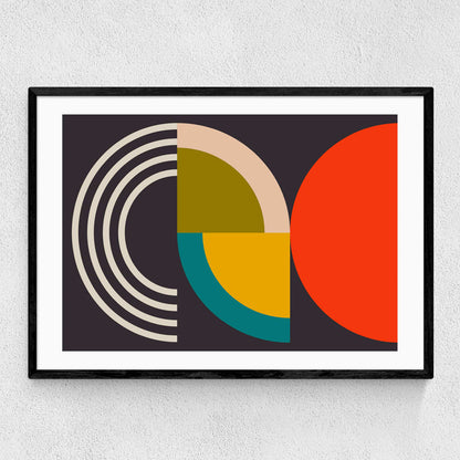 EAS-CCG-00050 Grade-C0 East End Prints Geometric on Black I by Ana Rut Bre 40x50 Framed Art Print RRP £85.00