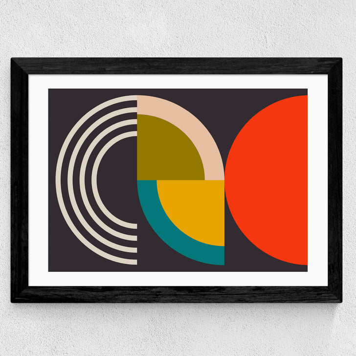 EAS-CCG-00050 Grade-C0 East End Prints Geometric on Black I by Ana Rut Bre 40x50 Framed Art Print RRP £85.00