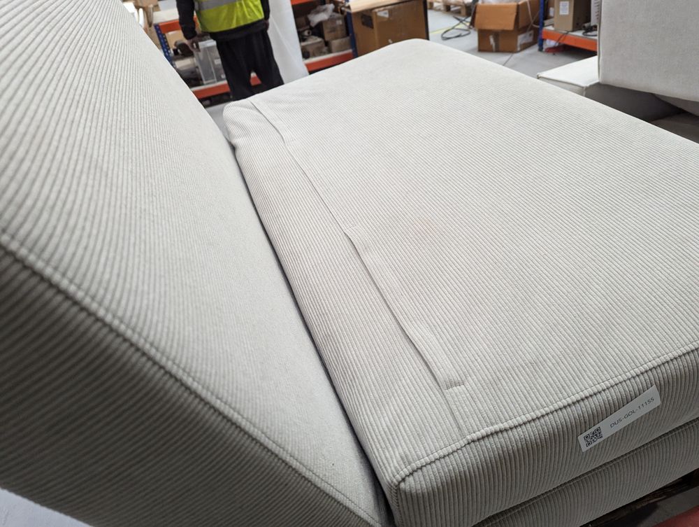 DUS-CC2-01159 Grade-C2 Dusk Seattle Double Click Clack Sofa Bed - Corduroy - Pebble RRP £389.00