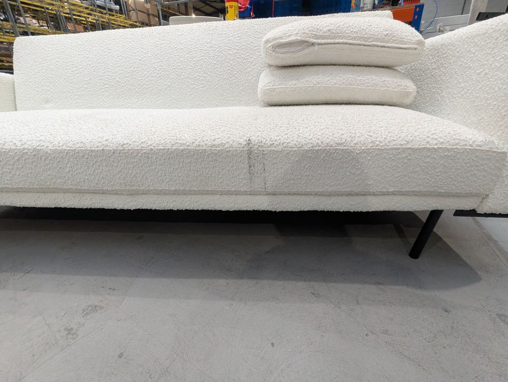 DUS-CC2-01362 Grade-C3 Dusk Hudson Bouclé Click Clack Sofa Bed Off White RRP £339.00
