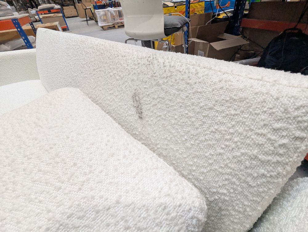 DUS-CC2-01362 Grade-C3 Dusk Hudson Bouclé Click Clack Sofa Bed Off White RRP £339.00