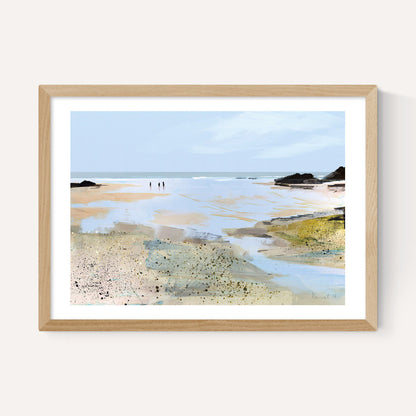 EAS-CCG-00064 Grade-C0 East End Prints East End Prints Sea View by Dan Hobday 30x40 Oak Framed Art Print RRP £60.00