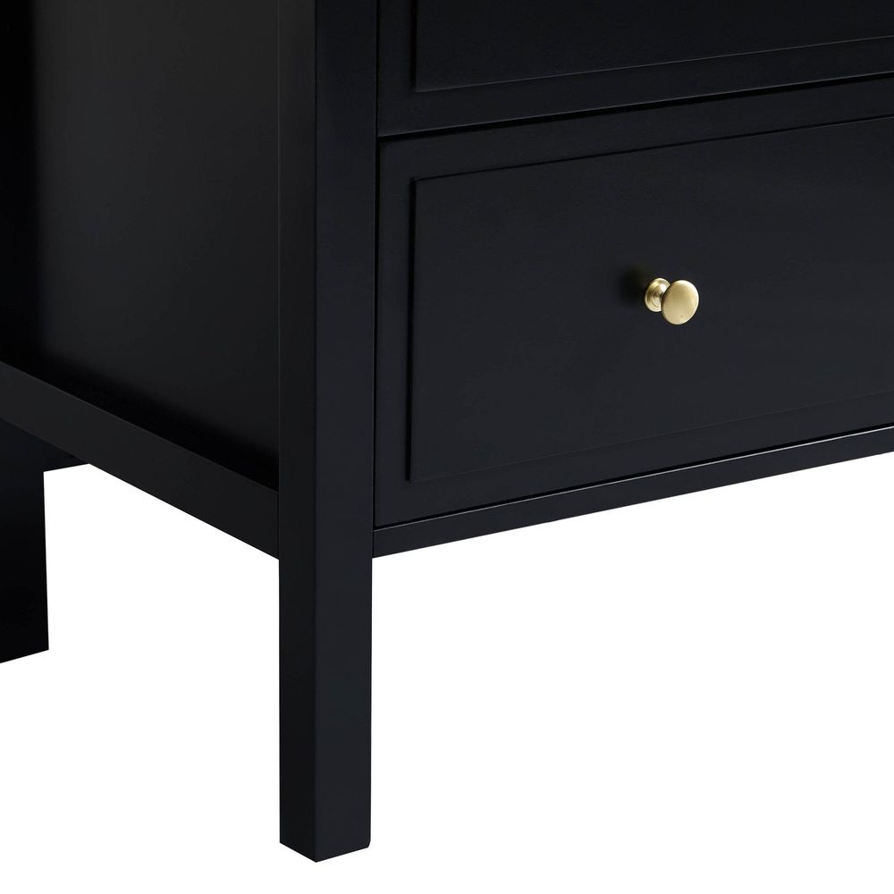 DUS-AUC-03660 Grade-C1 Dusk Carolina 5 Drawer Chest - Black RRP £209.00