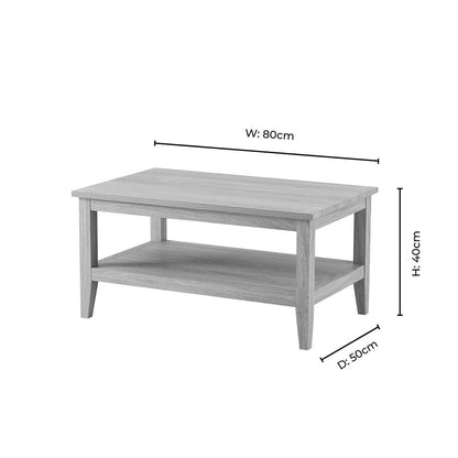 DUS-AUC-03695 Grade-C0 Dusk Nell Coffee Table - Light Wood RRP £99.00
