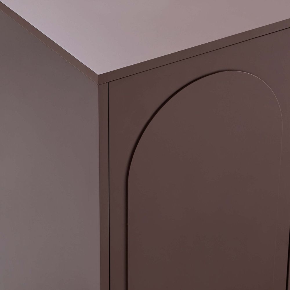 DUS-CC2-02790 Grade-C1 Dusk Rachel Arch Front 4 Door Sideboard - Mocha RRP £218.00