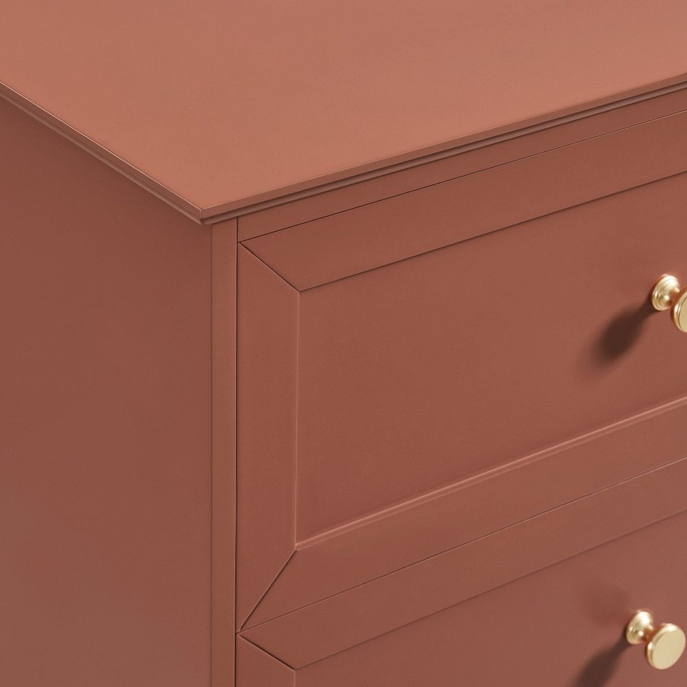 DUS-CC2-02849 Grade-C1 Dusk Ruby 6 Drawer Chest - Terracotta RRP £239.00
