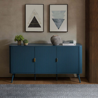 DUS-CC2-02936 Grade-C1 Dusk Hattie 3 Door Sideboard - Teal RRP £251.00