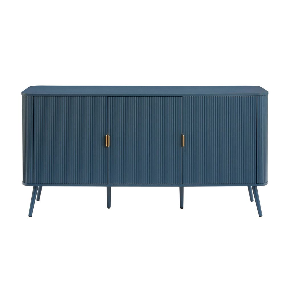 DUS-CC2-02936 Grade-C1 Dusk Hattie 3 Door Sideboard - Teal RRP £251.00
