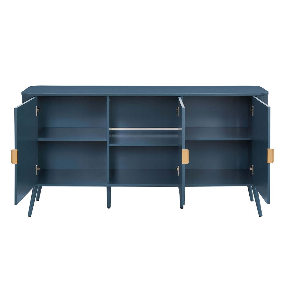 DUS-CC2-02936 Grade-C1 Dusk Hattie 3 Door Sideboard - Teal RRP £251.00