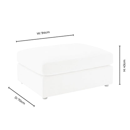 DUS-CC2-03380 Grade-C1 Dusk Miami Pouffe - Chenille Oatmeal RRP £199.00