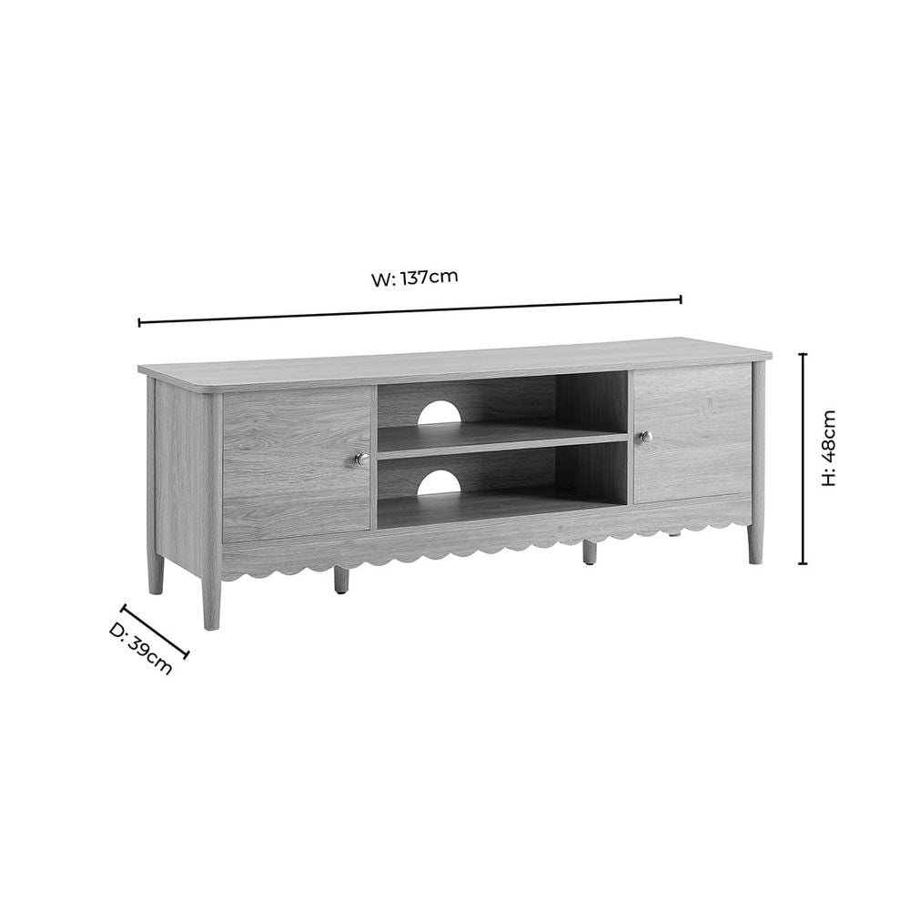 DUS-CC2-03942 Grade-B Dusk Betty Tv Unit for TVs up to 60" - Sky Blue RRP £111.00