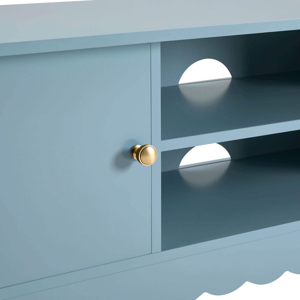 DUS-CC2-03942 Grade-B Dusk Betty Tv Unit for TVs up to 60" - Sky Blue RRP £111.00