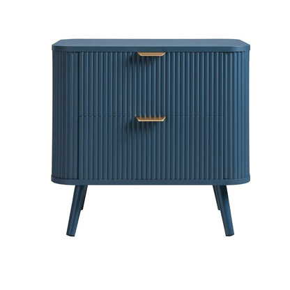 DUS-CC2-04068 Grade-B Dusk Hattie 2 Drawer Bedside Table - Teal RRP £139.00