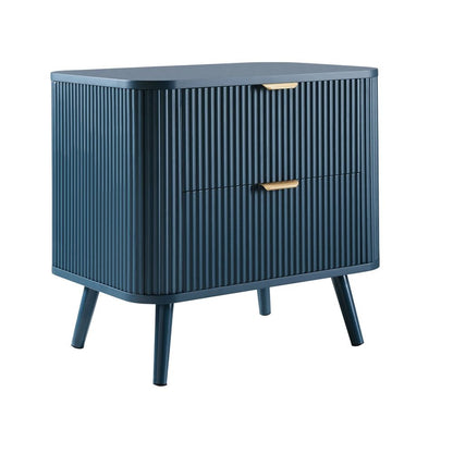 DUS-CC2-04068 Grade-B Dusk Hattie 2 Drawer Bedside Table - Teal RRP £139.00