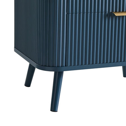 DUS-CC2-04068 Grade-B Dusk Hattie 2 Drawer Bedside Table - Teal RRP £139.00