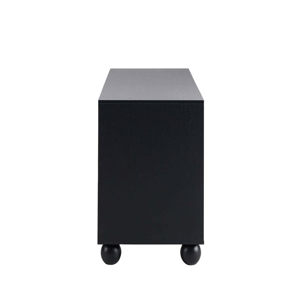 DUS-CC2-04391 Grade-B Dusk Rachel Arch Front 4 Door Sideboard - Black RRP £229.00
