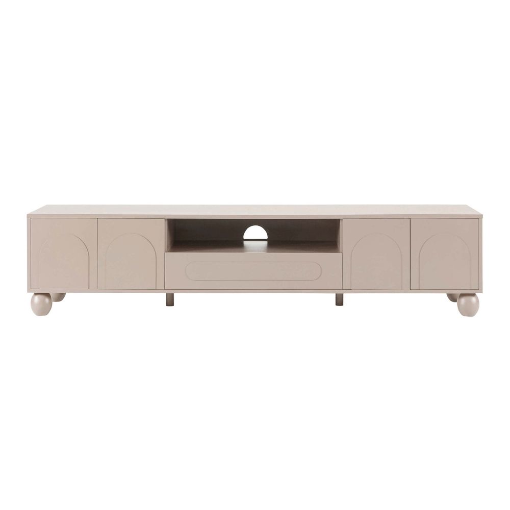 DUS-CC2-04392 Grade-B Dusk Rachel Arch Front Tv Unit for TVs up to 75" - Taupe RRP £170.00