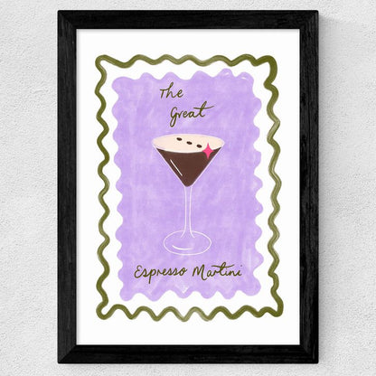 EAS-CCG-00032 Grade-C0 East End Prints East End Prints Espresso by Emmy Lupin Studio 40x50 White Framed Art Print RRP £85.00