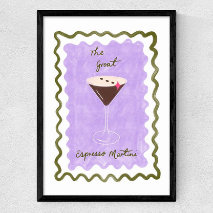 EAS-CCG-00032 Grade-C0 East End Prints East End Prints Espresso by Emmy Lupin Studio 40x50 White Framed Art Print RRP £85.00