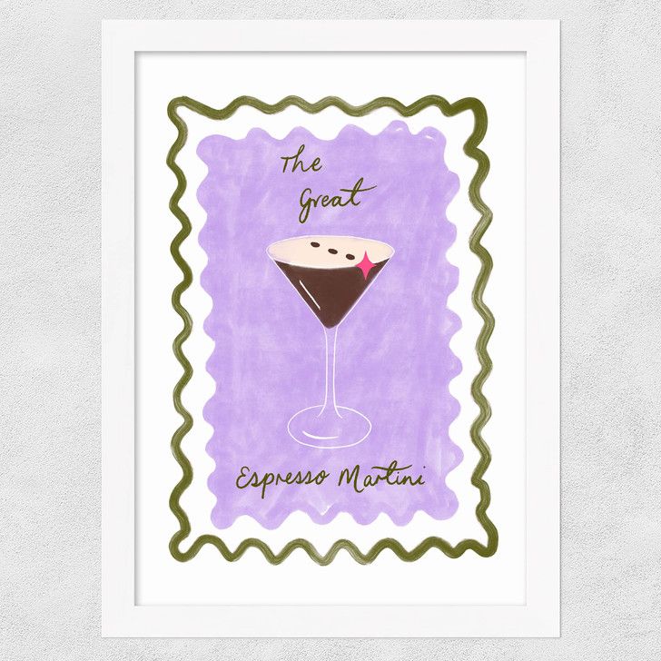 EAS-CCG-00032 Grade-C0 East End Prints East End Prints Espresso by Emmy Lupin Studio 40x50 White Framed Art Print RRP £85.00